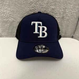 New Era Tampa Bay Rays 9FORTY Trucker Hat Mesh Snapback MLB Cap